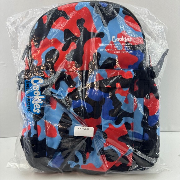 Cookies OFF THE GRID SMELL PROOF BACKPACK‎ Blue Camo NWT - Picture 16 of 16
